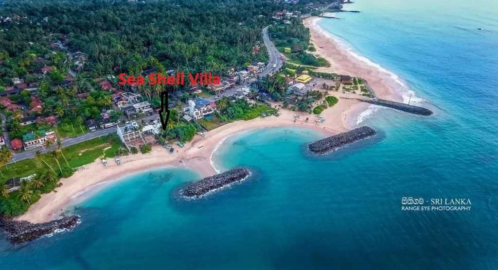 Sea Shell Villa Hikkaduwa 2 Separate Cabanas Ocean Front Villa Exterior foto